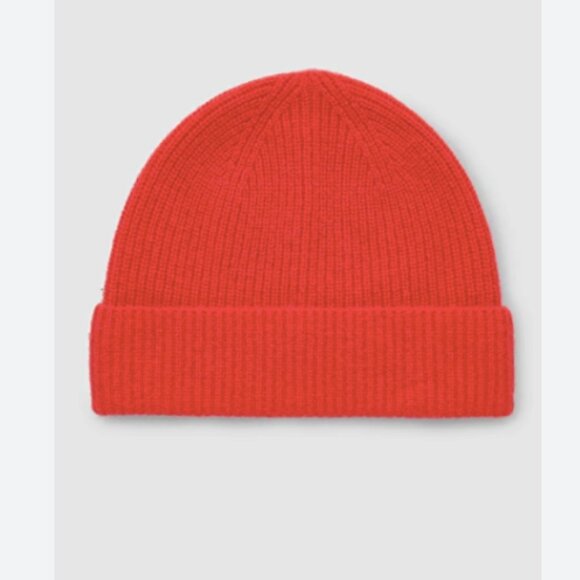 Everlane Cashmere Ribbed Beanie in Persimmon - Picture 1 of 1